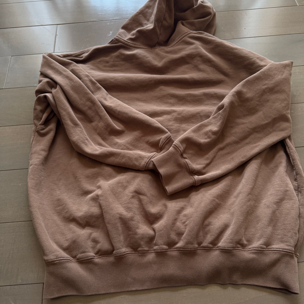 Brandy Melville Brown Zip-Up Hoodie - Picture 2 of 6